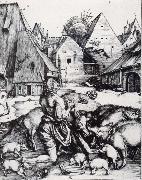 Albrecht Durer The Prodigal Son Amid the Swine oil on canvas